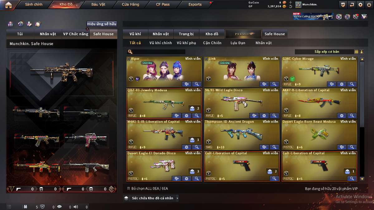 shop acc cf uy tin gia re